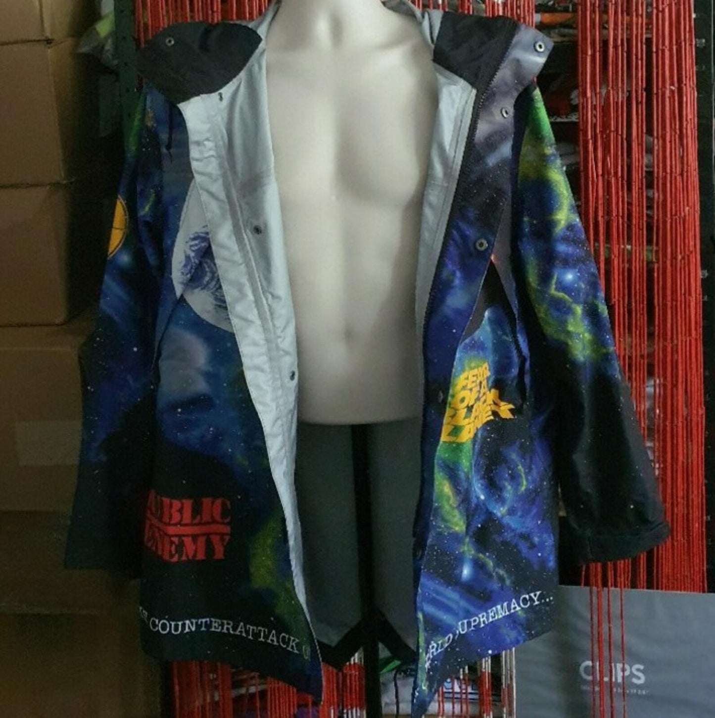 SS18 Supreme x Undercover x Public Enemy Fear of Black Planet Parka Size M
