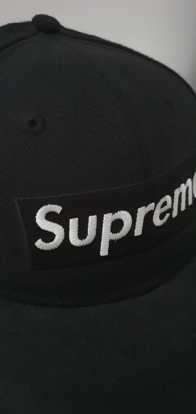 FW16 Supreme RIP New Era 59Fifty Box Logo black hat size 7 1/8