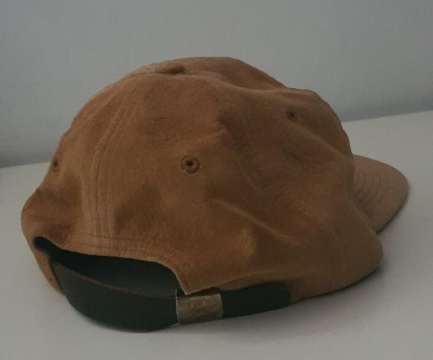 SS16 Supreme Suede Classic Logo 6-panel Cap Tan