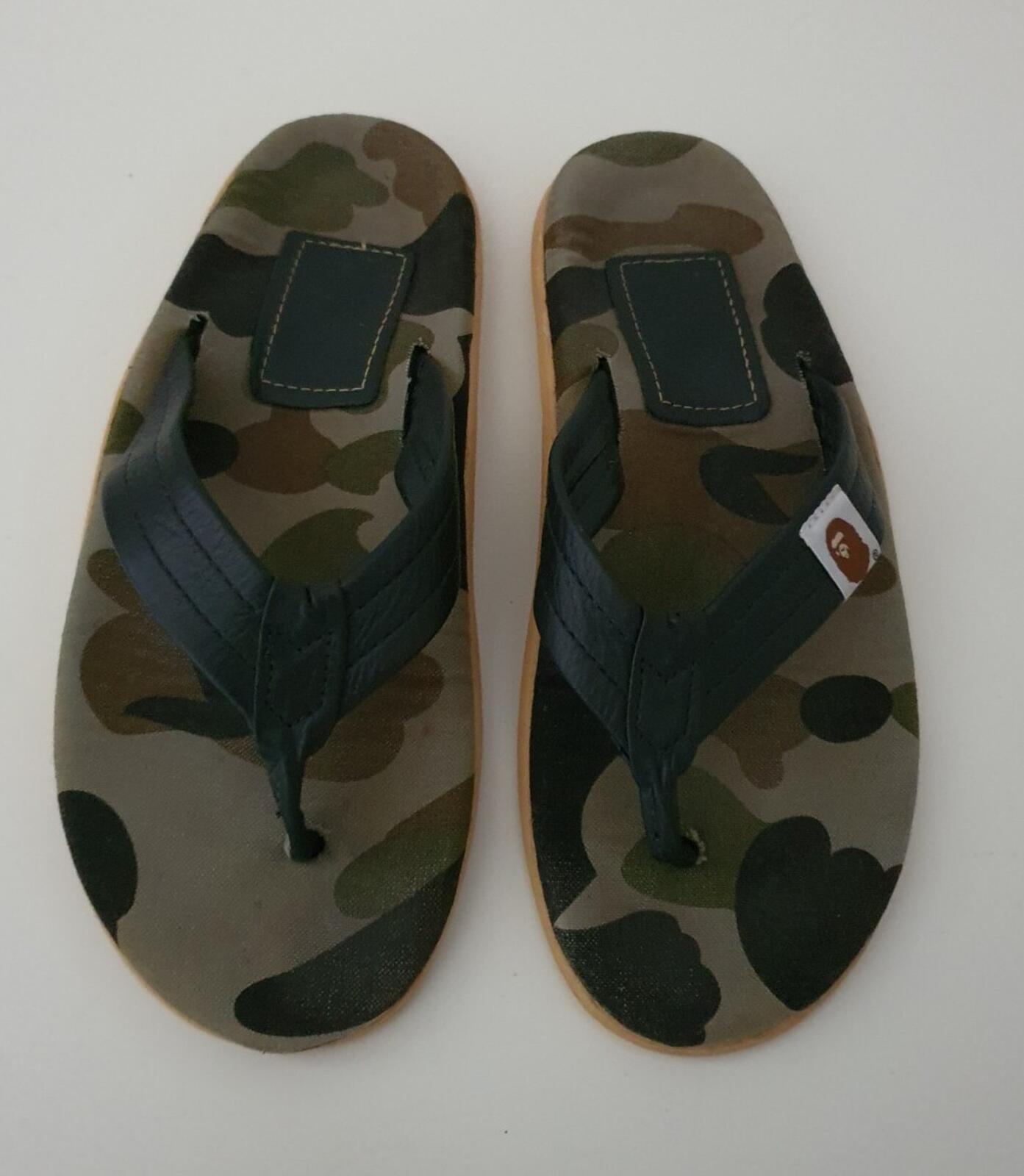 A BATHING APE Island Slipper Thong Sandal slides UK 8 US 9 EU 42.5 BAPE Vintage