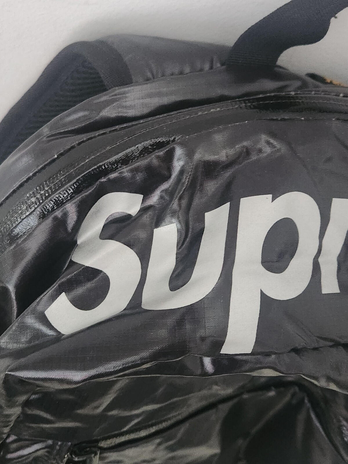 FW17 Supreme black backpack Cordura Fabric box logo Reflective text 20L Bag