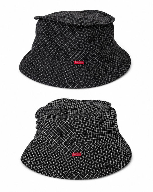 FW18 Supreme Reflective Ripstop Low Crusher Hat Black Size M / L