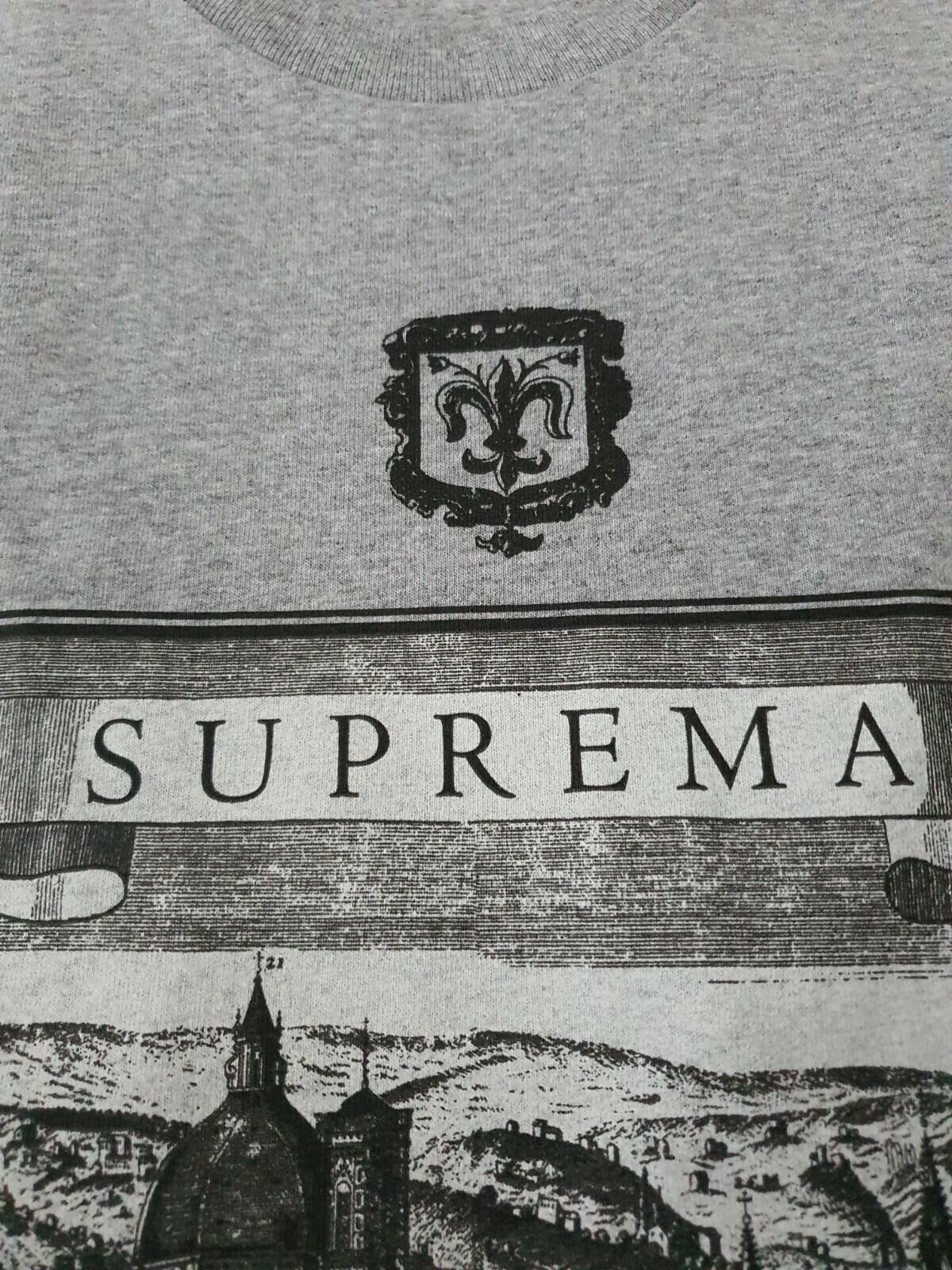 SS18 Supreme Fiorenza tee M medium heather grey T-shirt Suprema Made In USA