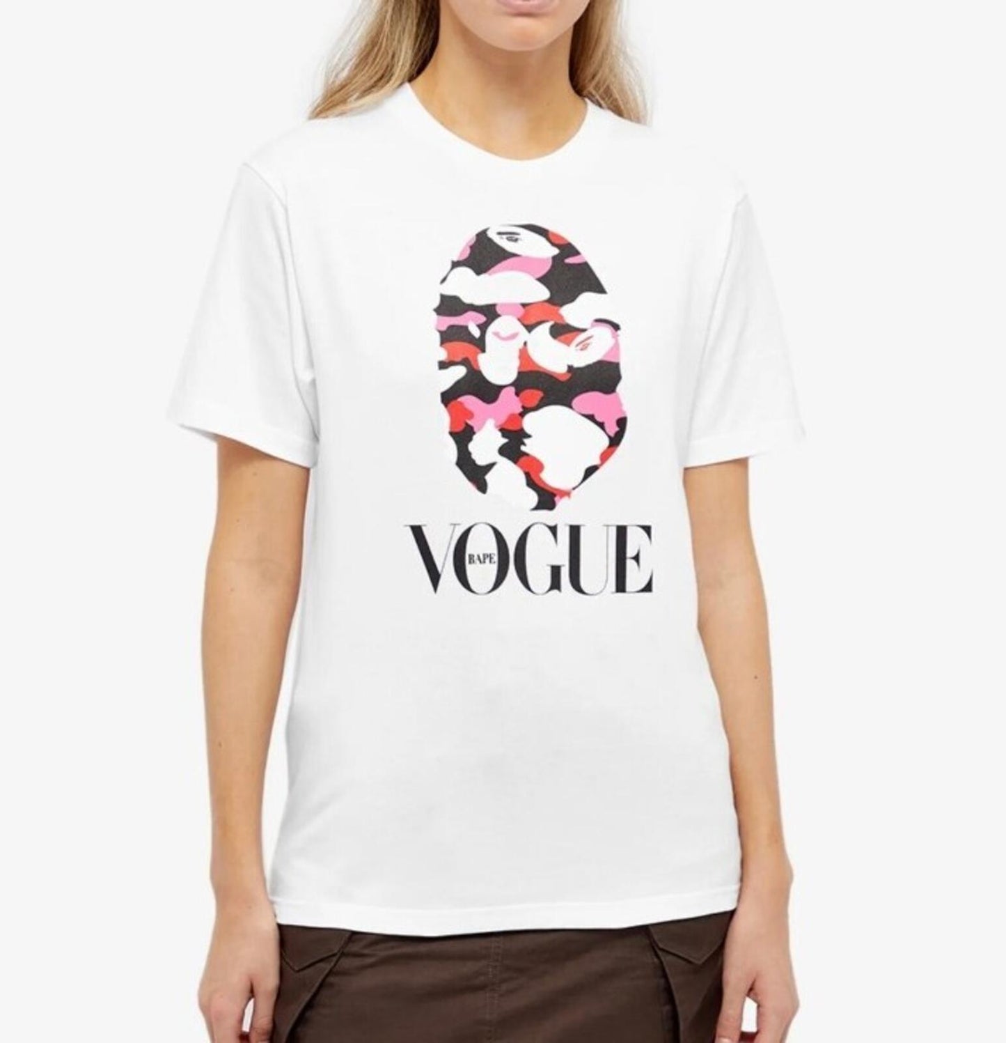 A Bathing Ape x Vogue 2 Ape Head Tee SS22 BAPE White Size XXL 2XL