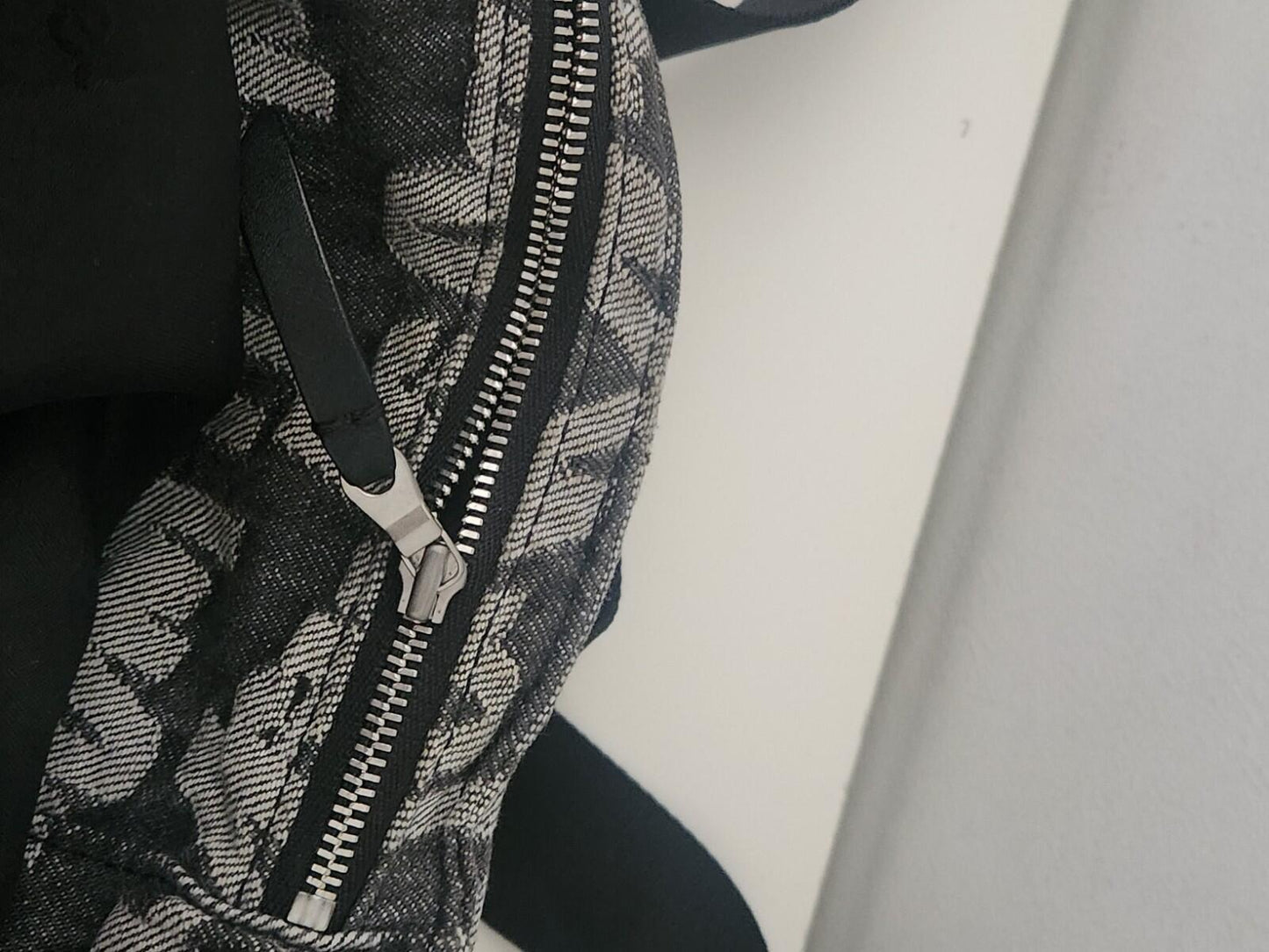 SS22 Supreme Fat Tip Jacquard Denim Backpack bag Black Rucksack