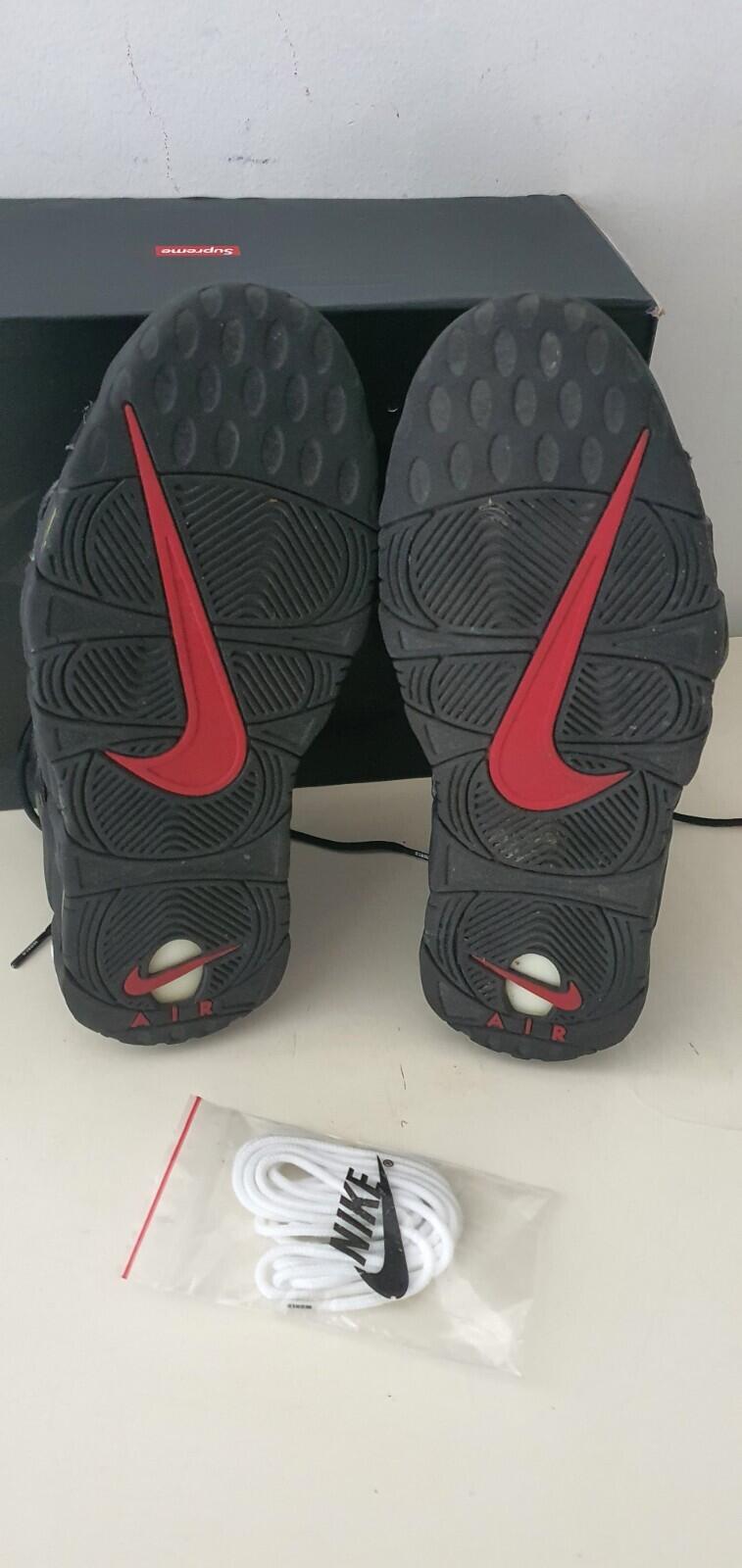 SS17 Supreme x Nike Air More Uptempo Schwarz UK 6.5 US 7.5 EUR 40.5 Los