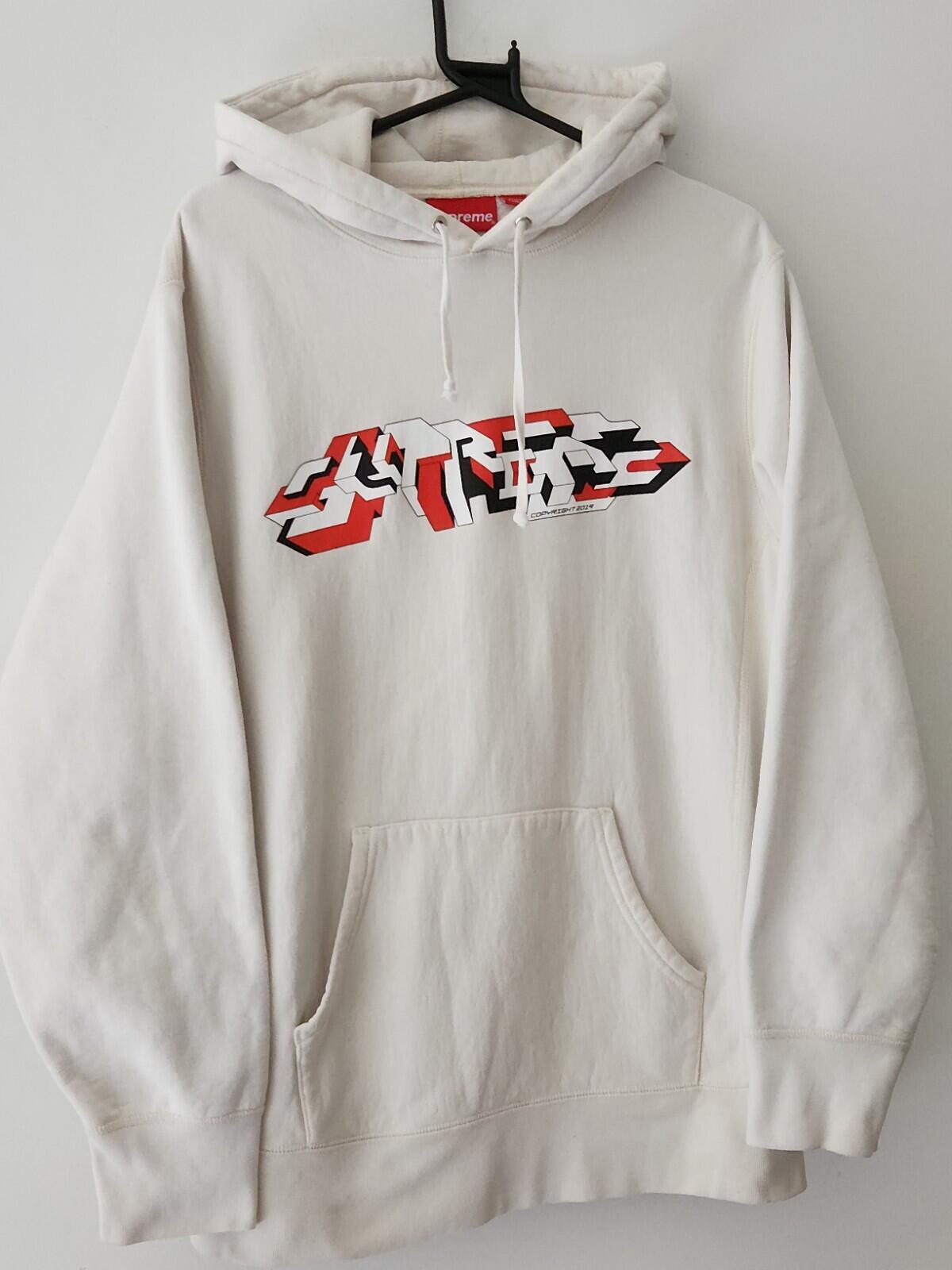 FW19 Supreme Delta Logo hooded sweatshirt Size M Medium Hoodie Natural