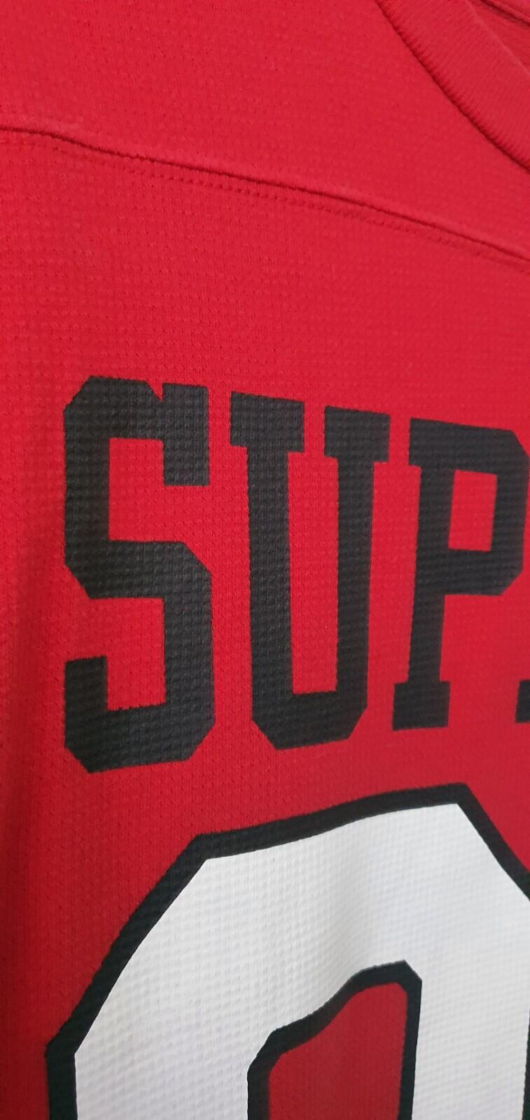 SS11 Supreme Football Top size large red tee t-shirt 85 jersey 2011 vintage Rare