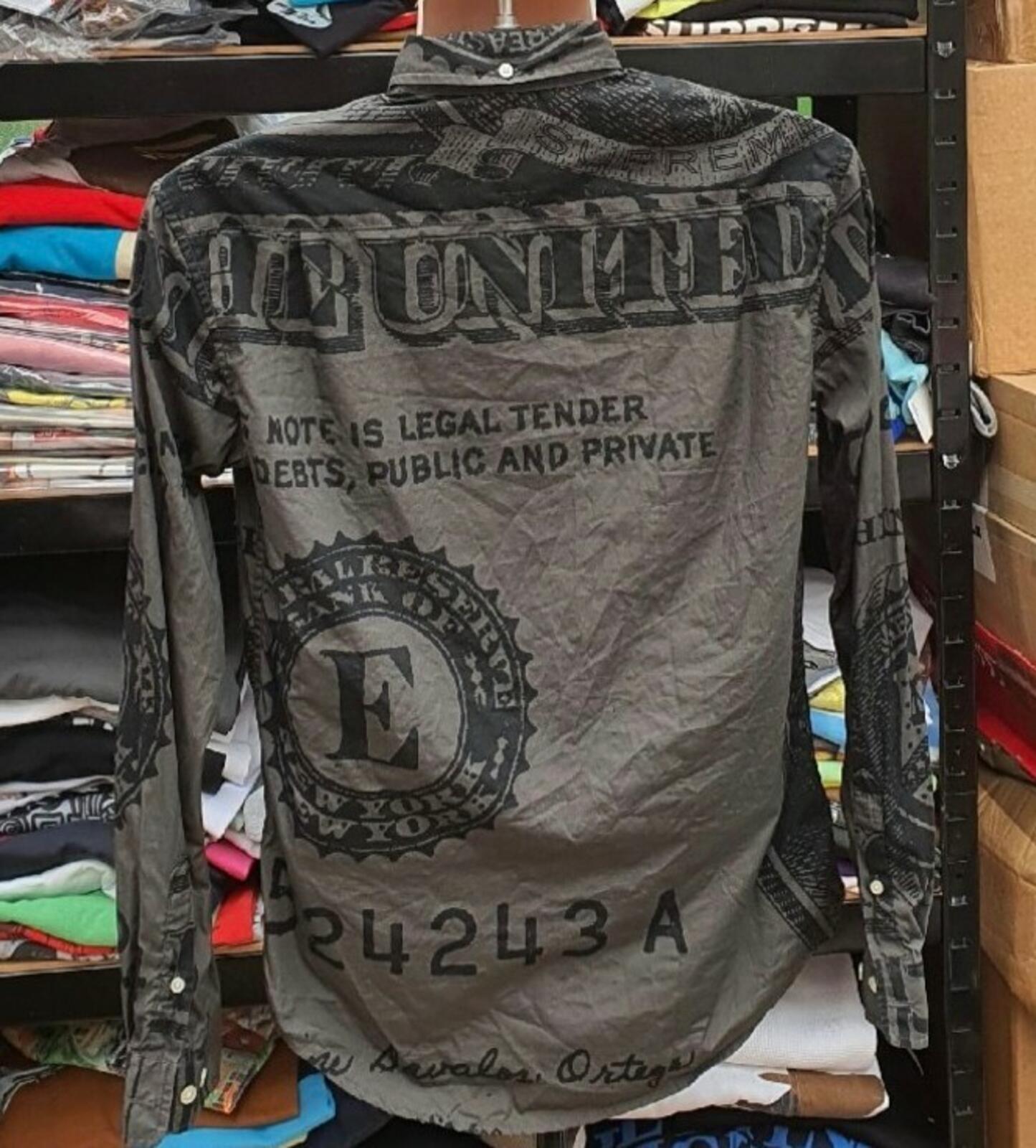 FW13 Supreme Franklin Hemd Größe S Schwarz