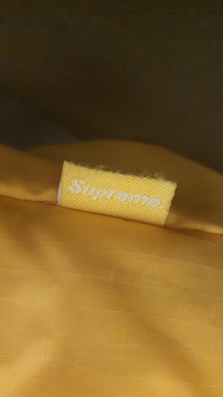 FW14 Supreme reversible Puffy Jacket yellow blue XL duck down puffer Vintage