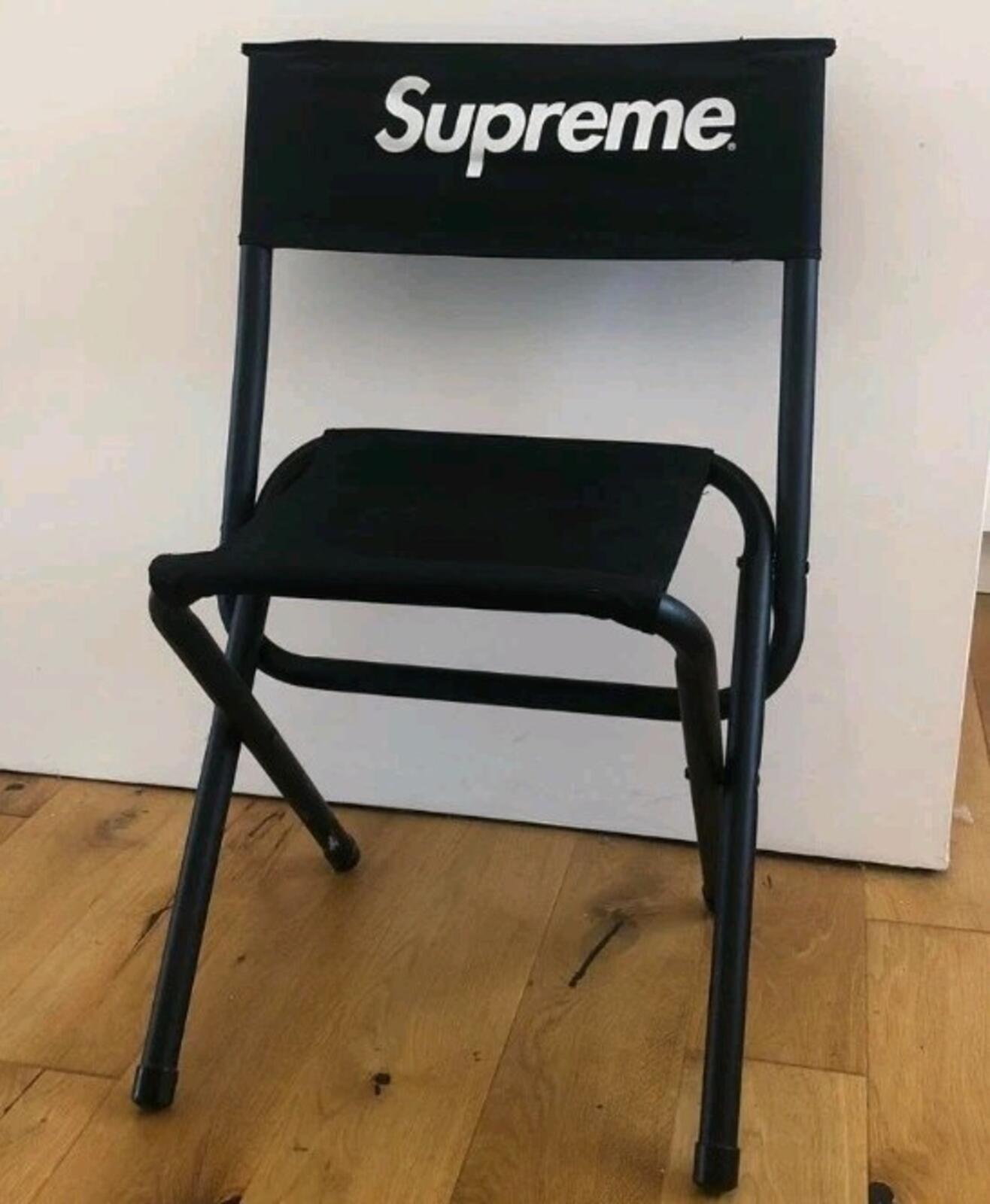 SS15 Supreme x Coleman Folding Chair Accessory Foldable Aluminium Frame Black