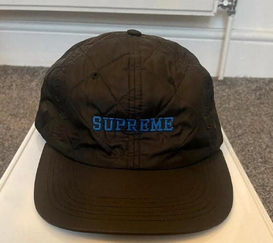 Gorra negra rara Supreme Acolchada Nylon 6 paneles FW14