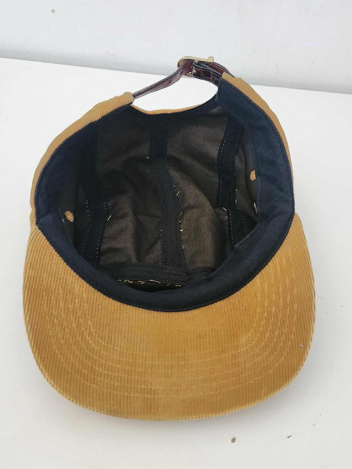 FW13 Supreme Croc Strap Camp Cap Mustard Corduroy