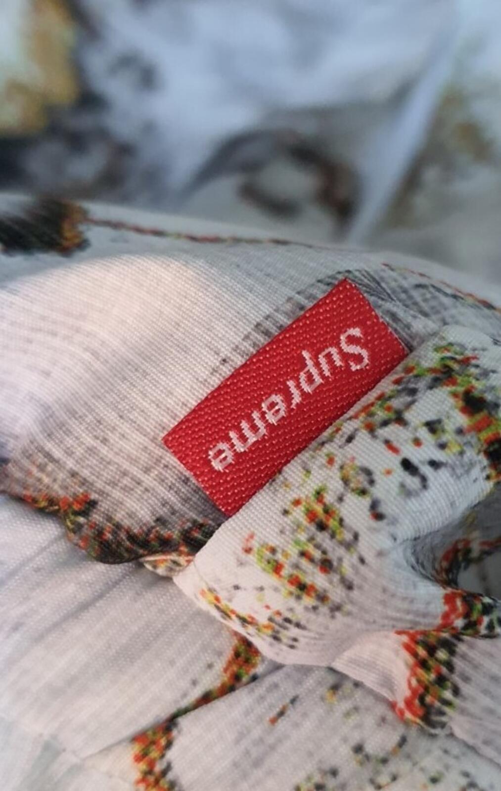 FW20 Supreme Marble Trainingsjacke Größe S klein weiß Wasserabweisend