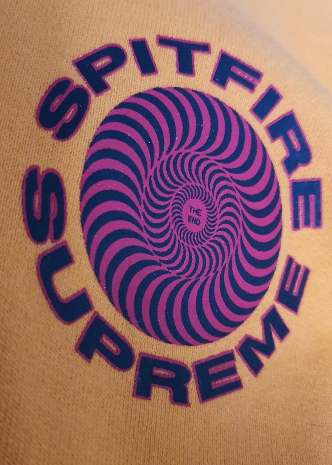 Sudadera con capucha Supreme x Spitfire SS18 Talla L, naranja