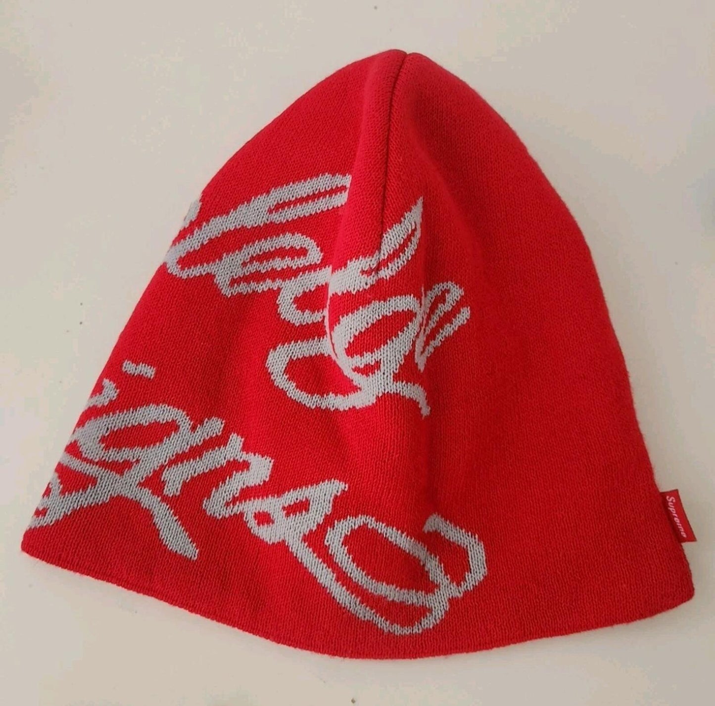 SS22 Supreme Knowledge Reigns Beanie Red Hat Made In Korea