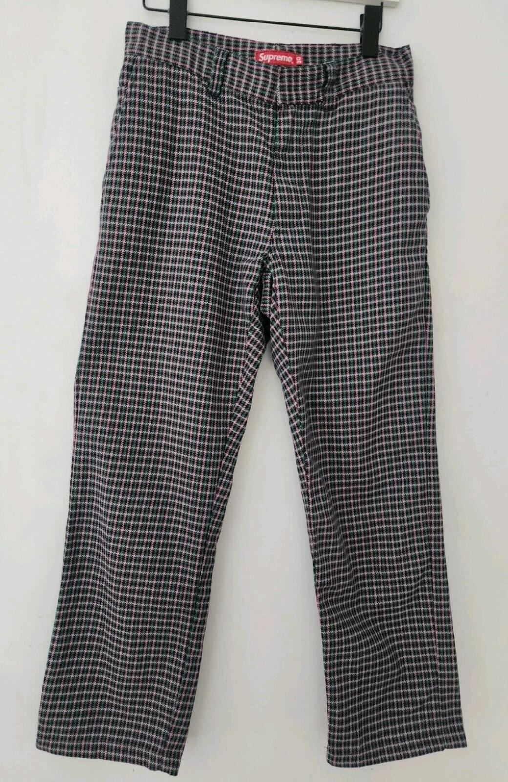 SS18 Supreme Work Pant Größe 30 W30 L30 kleine lila karierte Hose kleine Hose