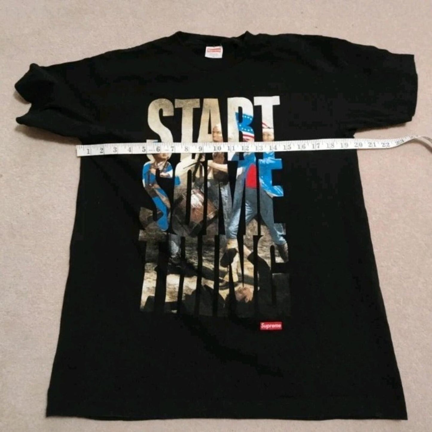SS08 Supreme Start something Tee Black Size M