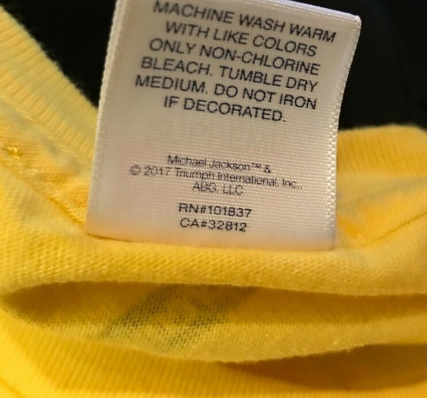 SS17 Supreme Michael Jackson Tee Yellow Tee M