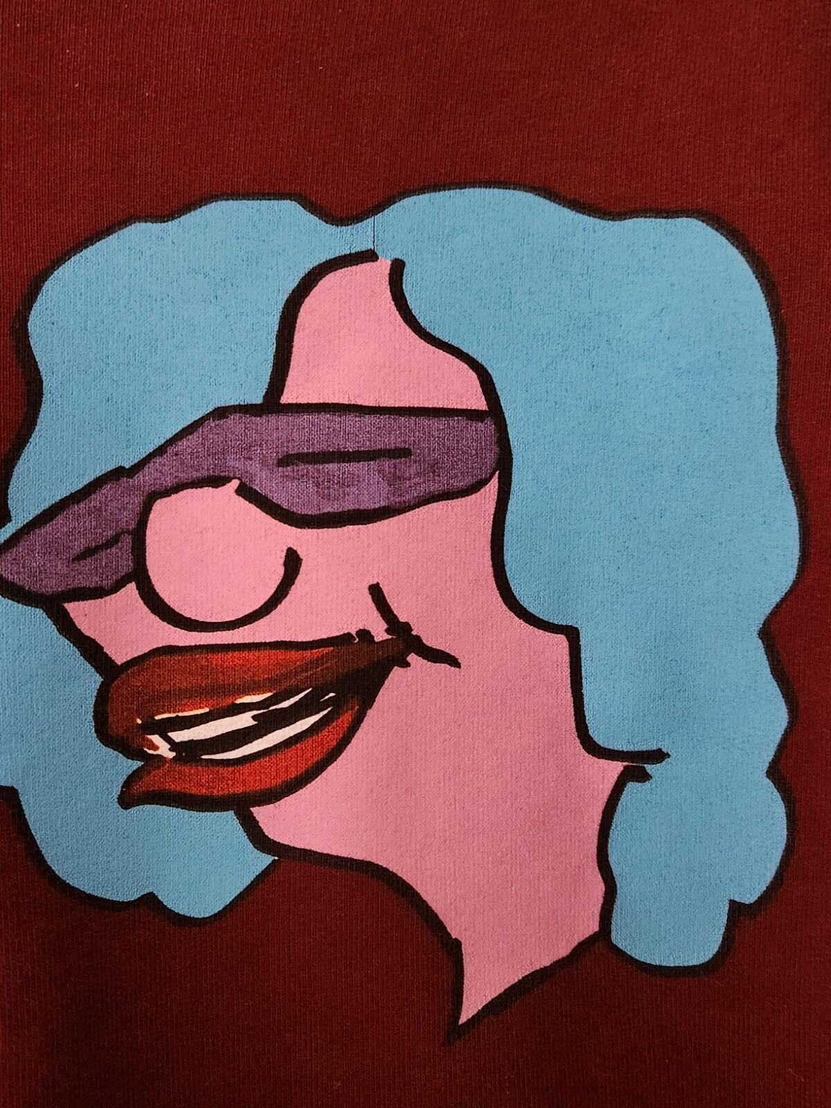 FW17 Supreme Gonz Heads Burgundy crewneck size L large sweatshirt Mark Gonzales