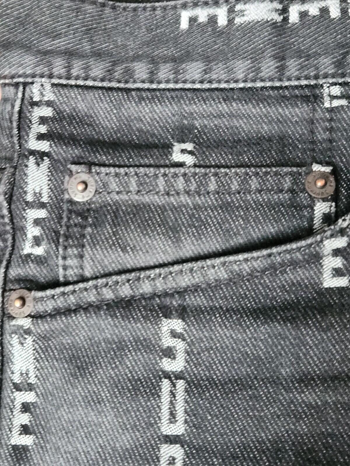 FW20 Supreme Logo Stripe Jacquard Regular Jeans size 32 Black Jean Trousers