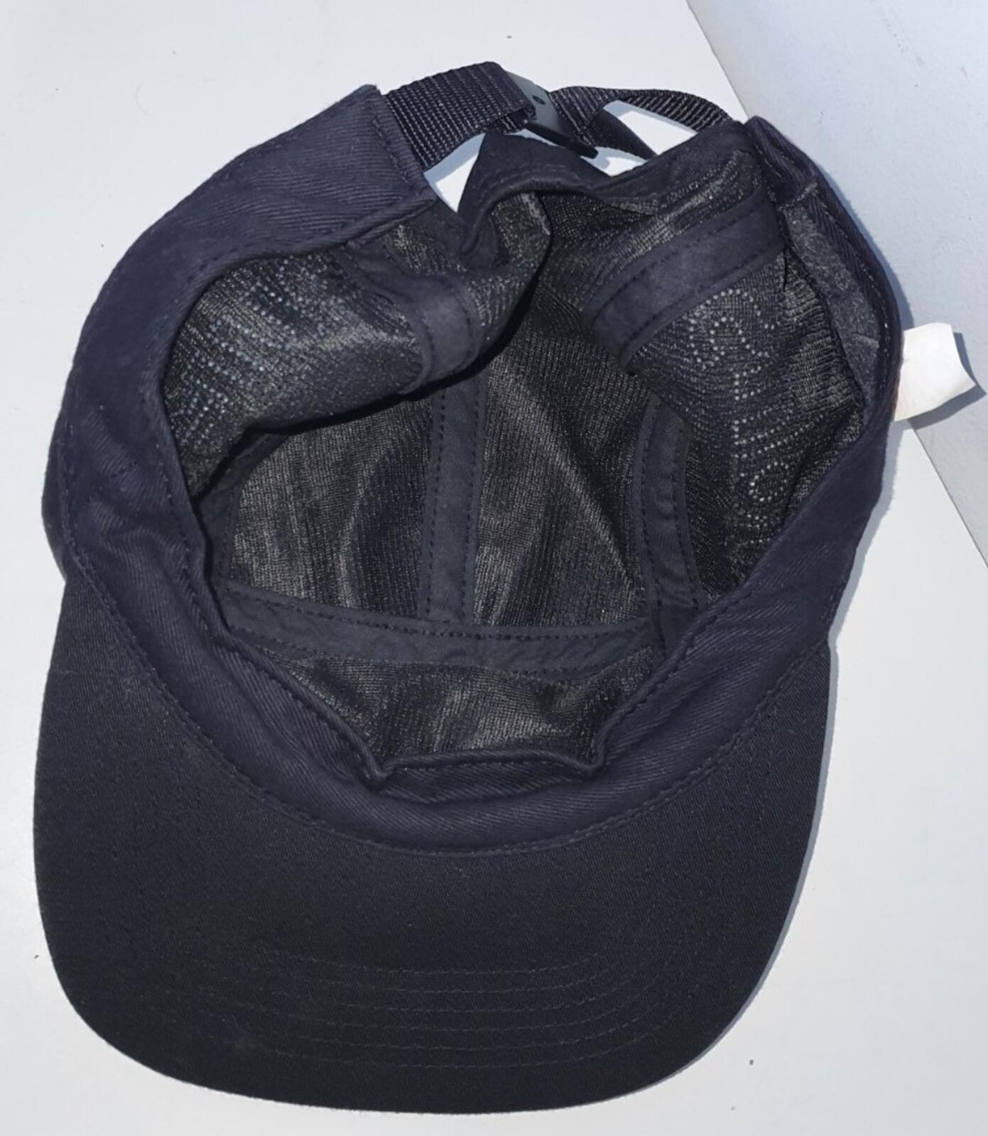 SS16 Supreme Perforated Logo Camp Cap Black