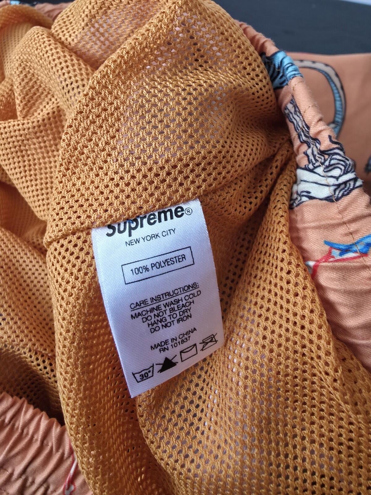 SS18 Supreme Alphabet Water Short Peach M Original artwork by Erte. ©Sevenarts