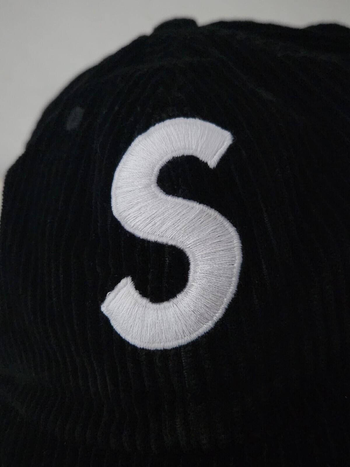 FW23 Supreme Corduroy S Logo 6-panel Cap Black