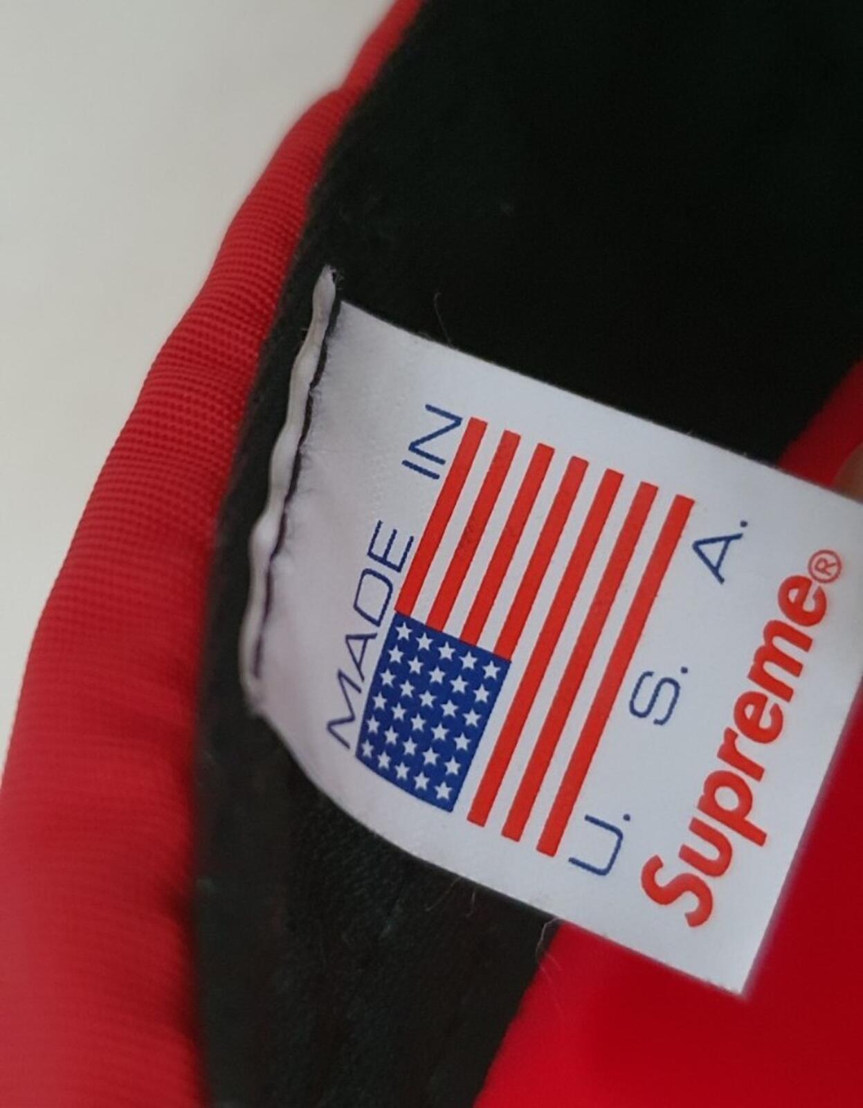 FW18 Supreme Patent Leather Patch Camp Cap Rot