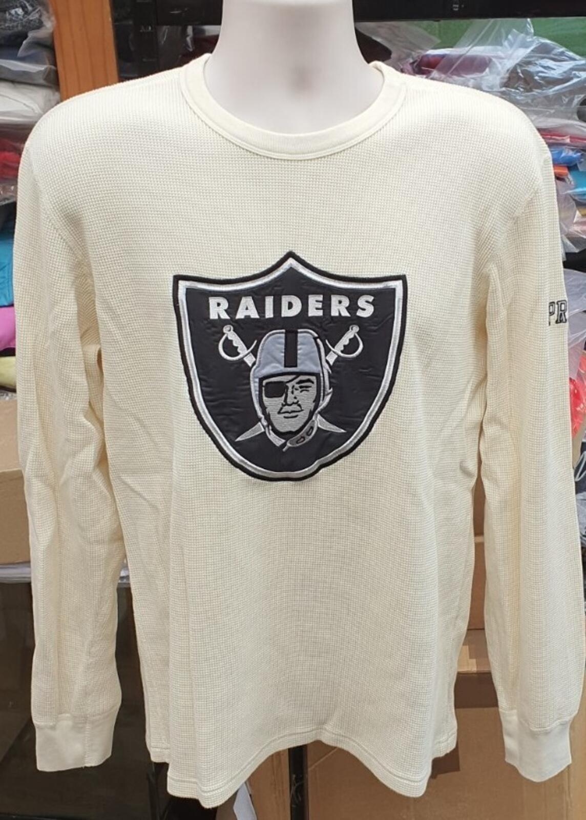 Sudadera térmica con cuello redondo SS19 Supreme x NFL x Raiders x '47 Natural Talla M