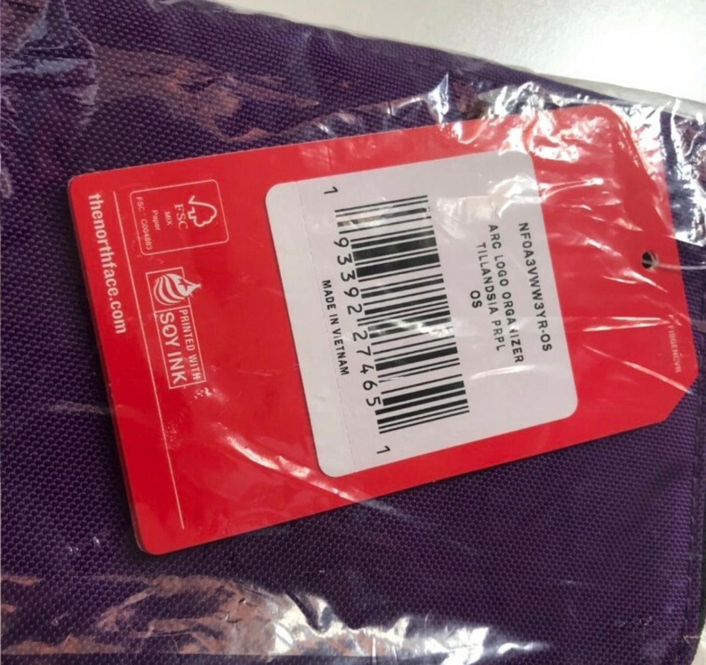 SS19 Supreme x THE NORTH FACE Arc Logo Organizer purple bag TNF New And Unopened