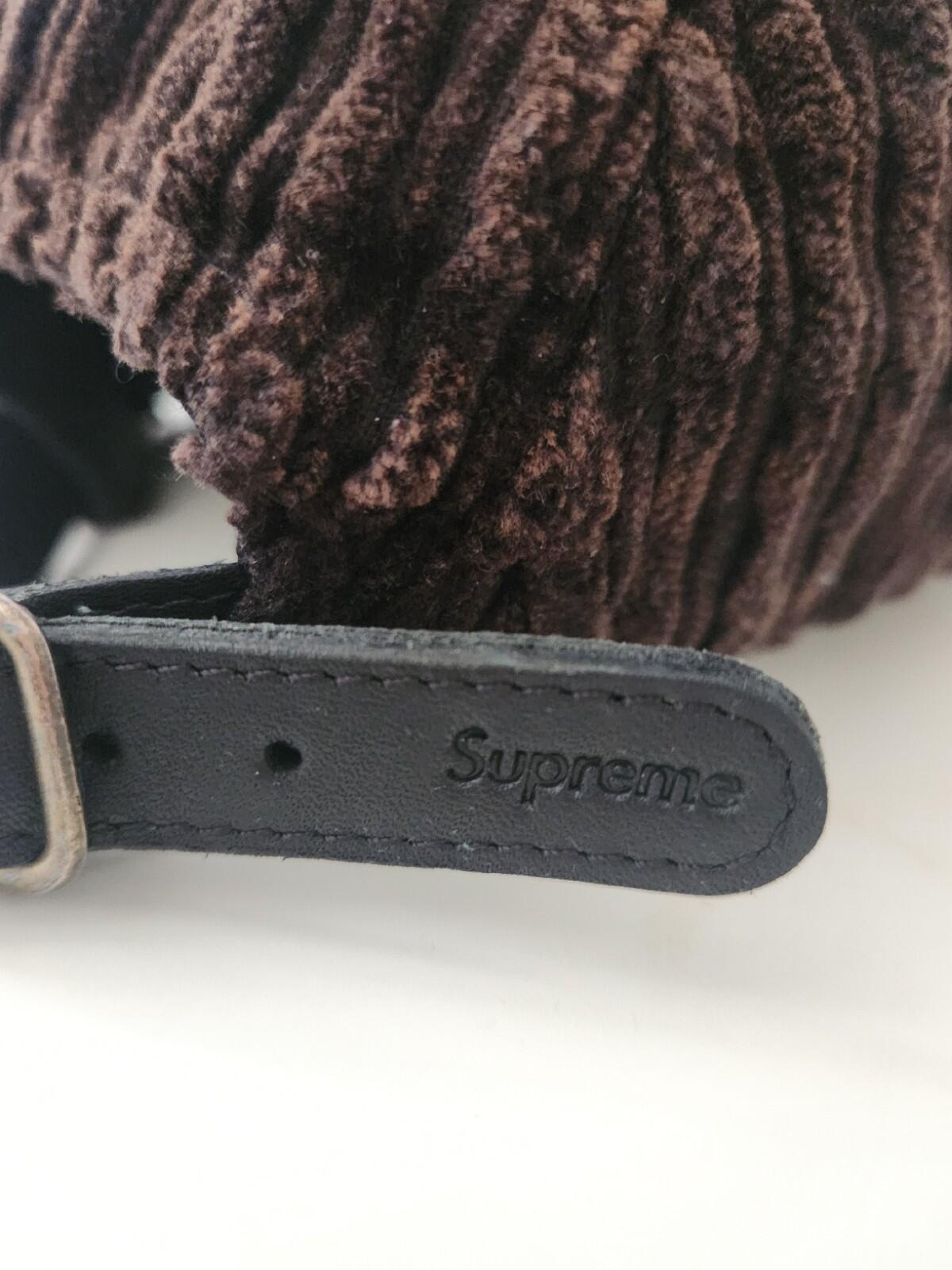 FW15 Supreme Hi-Lo Corduroy Camp Cap Brown