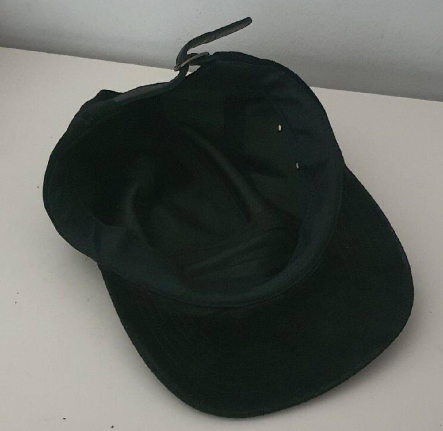 SS18 Supreme Suede Camp Cap Black Leather Hat Box Logo