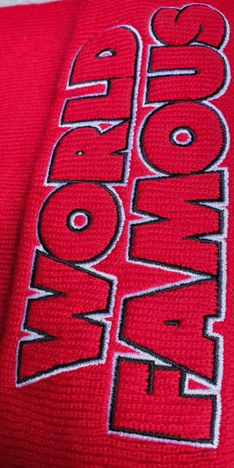 FW19 Supreme outline red Beanie World Famous New Hat