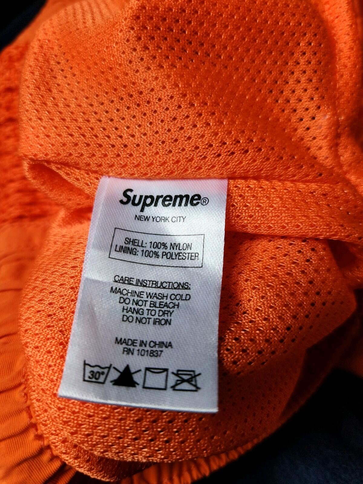 SS20 Supreme Mesh Panel Water Short Orange Swim Size L