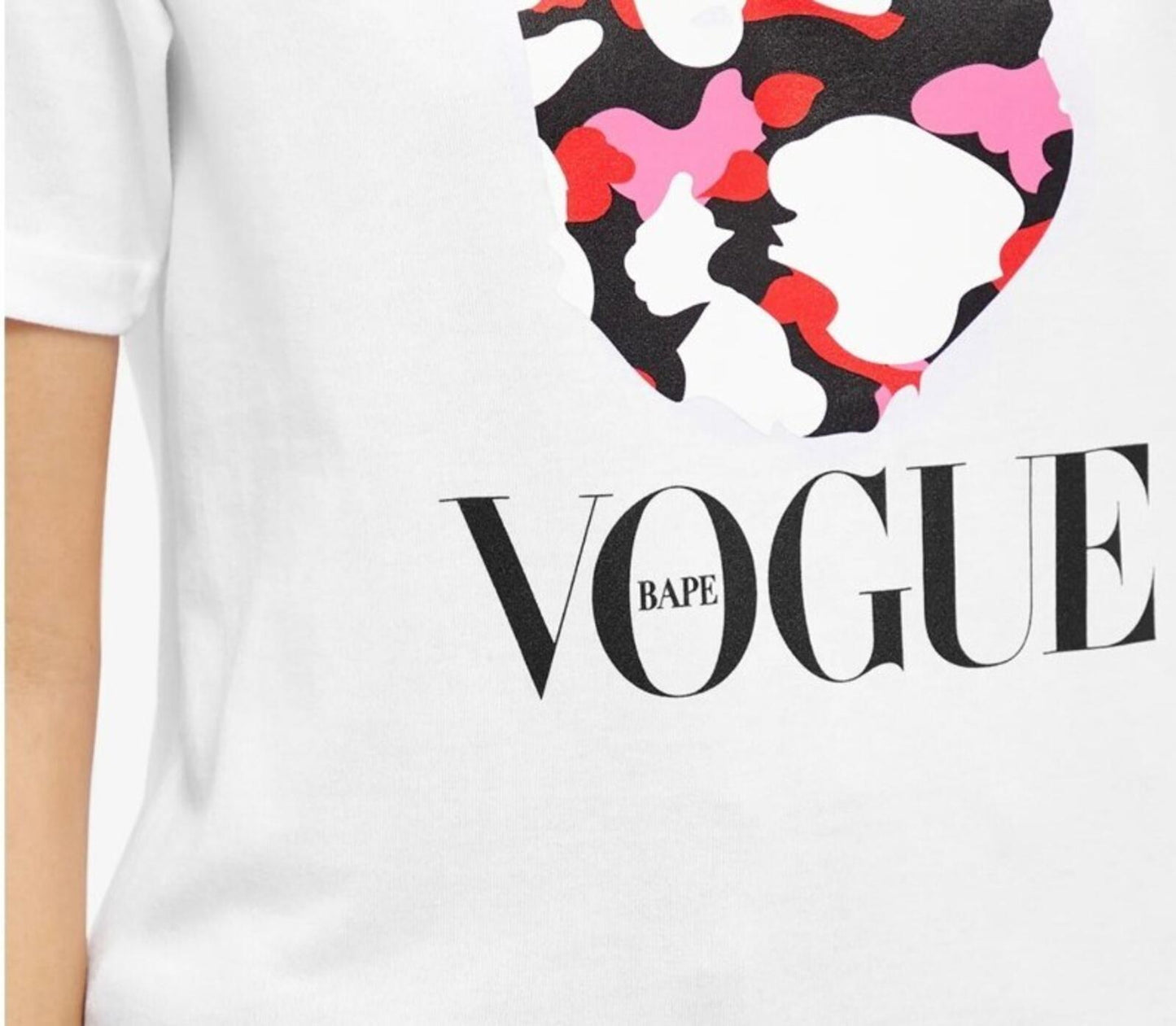 A Bathing Ape x Vogue 2 Ape Head Tee SS22 BAPE White Size XXL 2XL