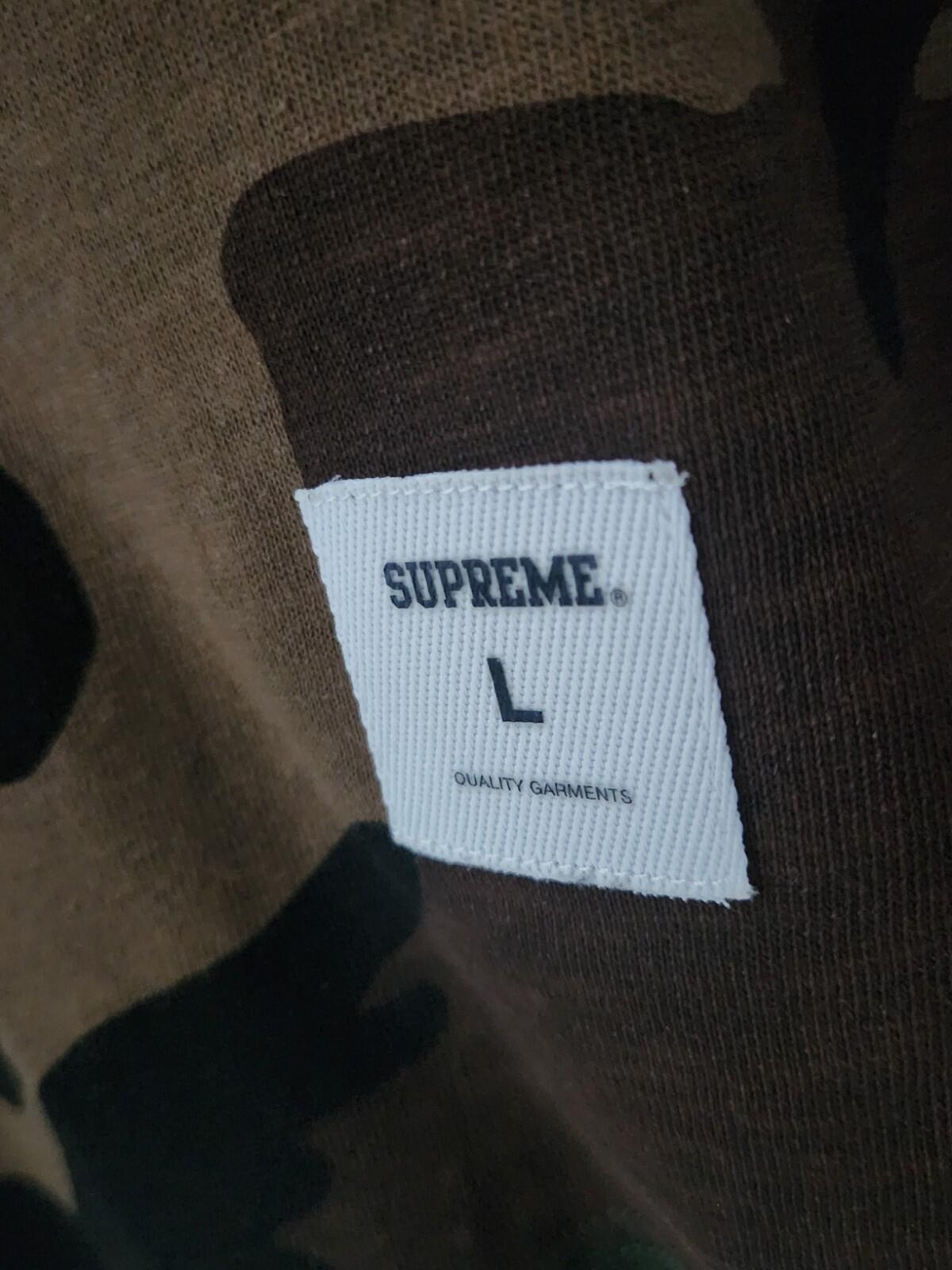 FW14 Supreme Arena Top Langarmshirt L/S Größe L Camo T-Shirt großes Logo