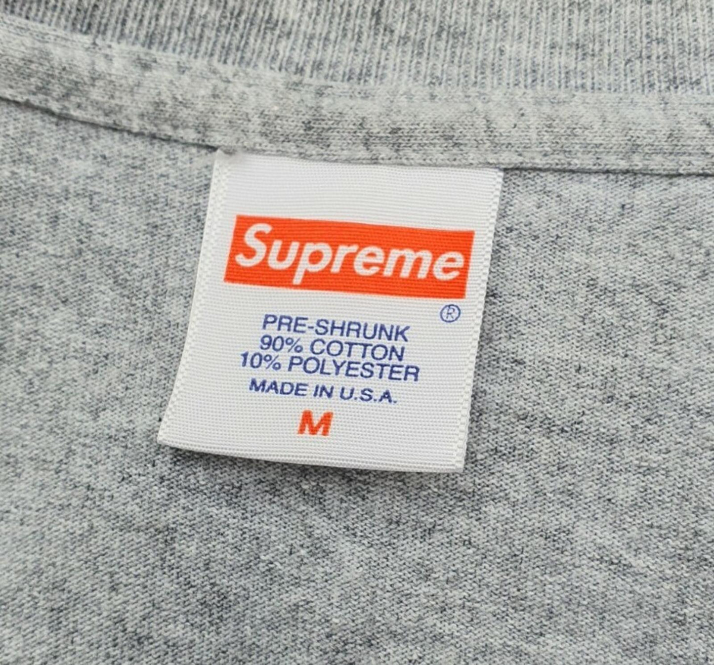 FW16 Supreme F UCK WHAT YOU HEARD L/S tee grey Long sleeve M medium T-shirt