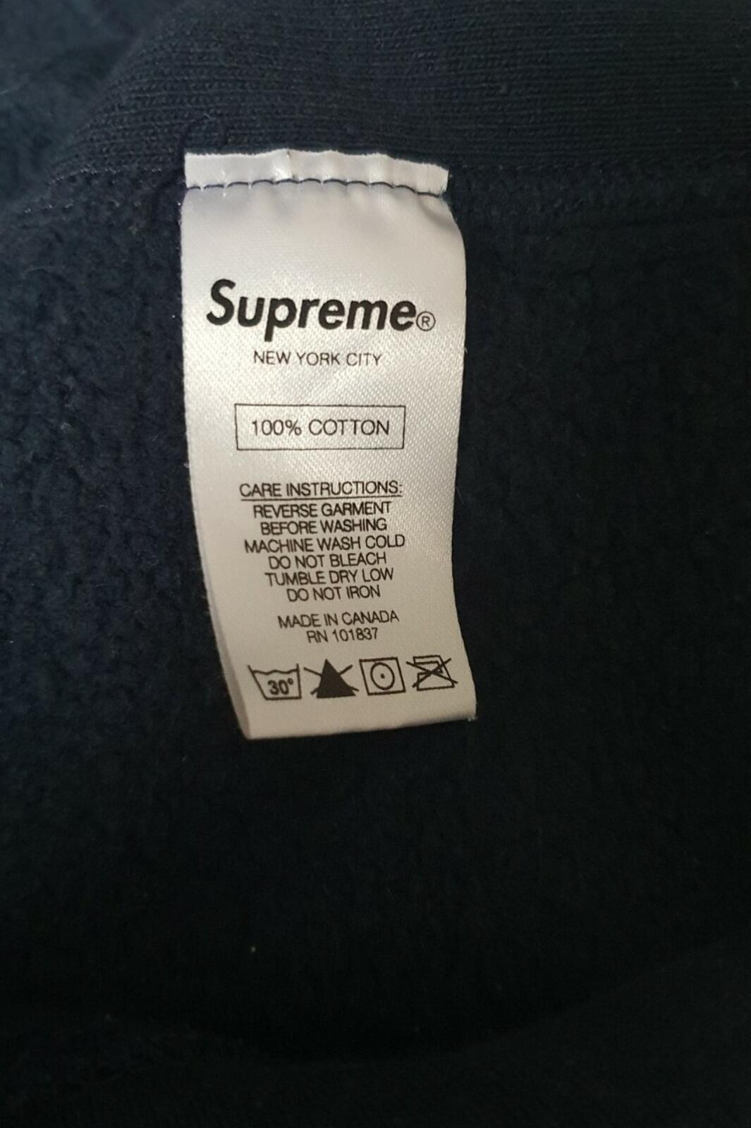 SS16 Supreme S Logo navy crewneck size L large sweatshirt Jumper