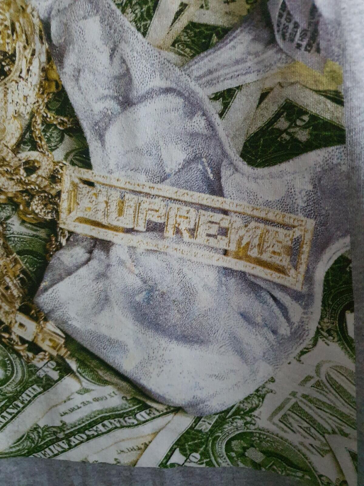 SS20 Supreme Bling camiseta gris jaspeado talla L grande