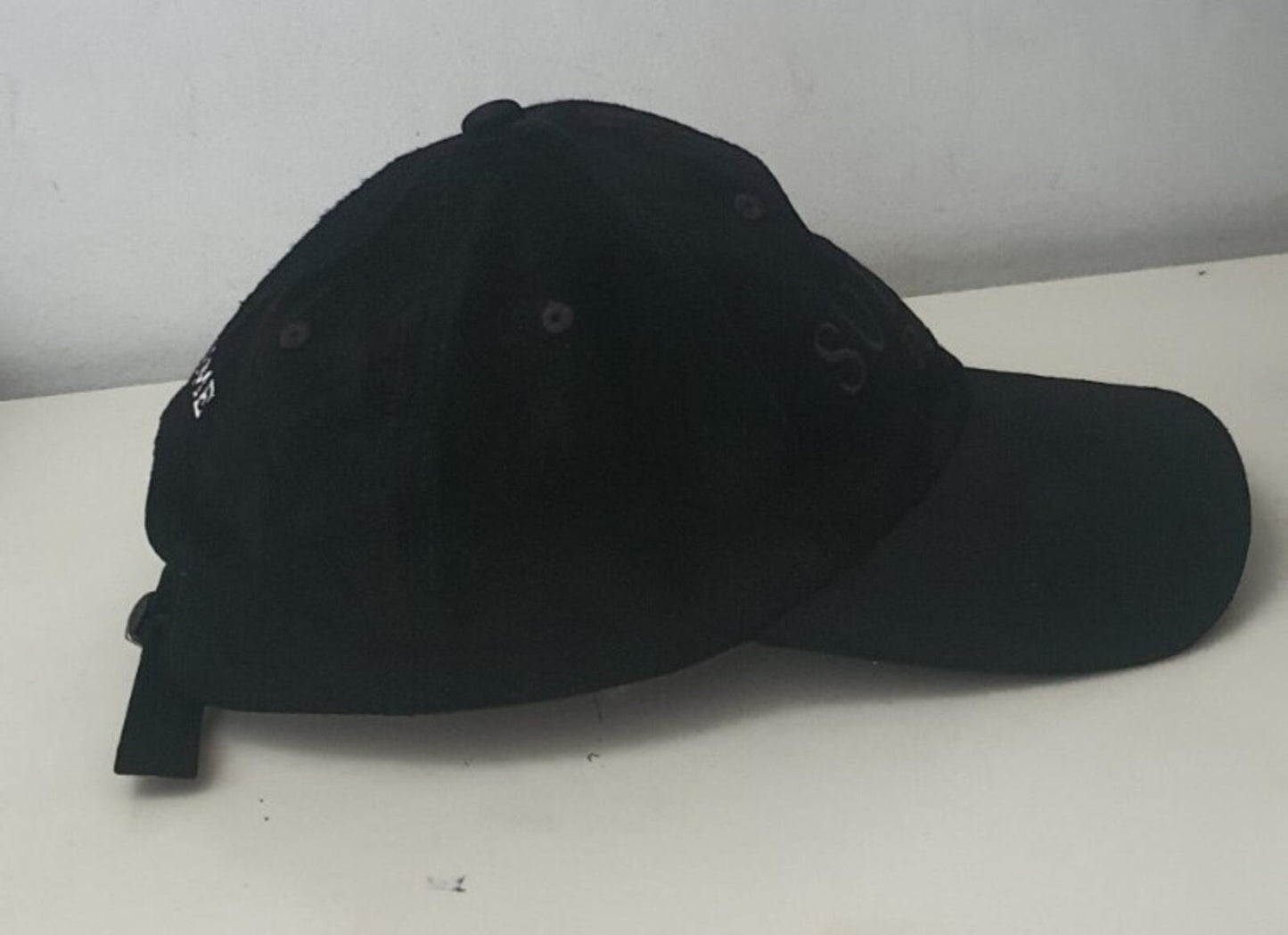 SS20 Supreme Wildleder 6-Panel-Cap Schwarz Lederhut Paris