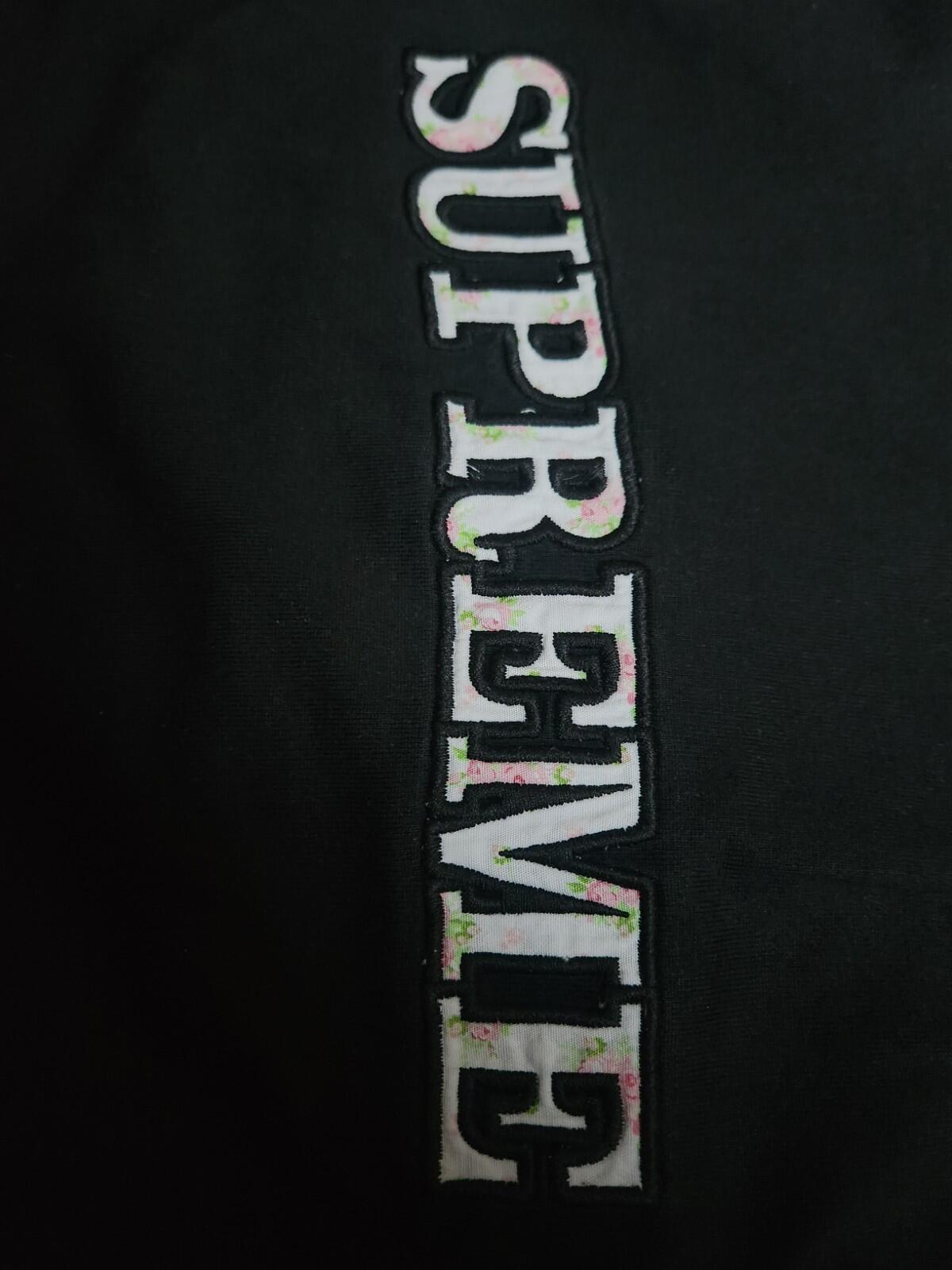 FW18 Supreme Floral Logo tee size M medium T-shirt black