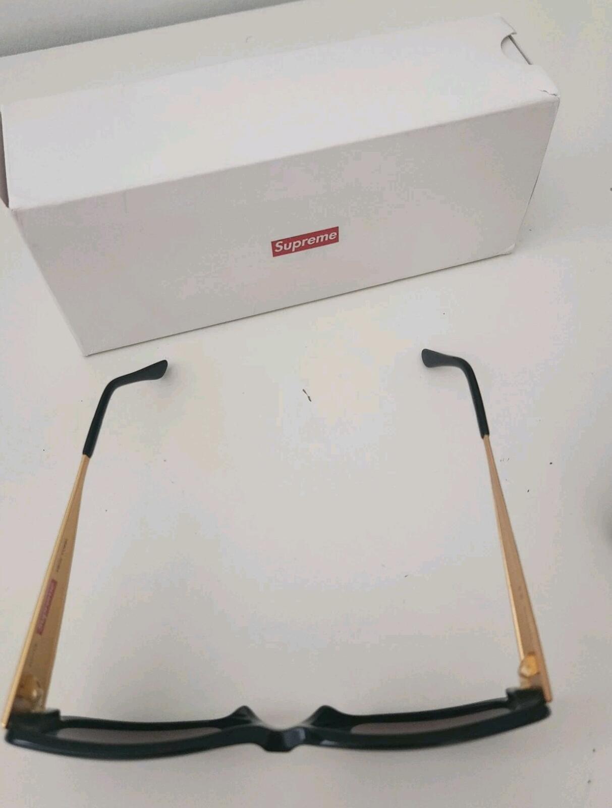 SS17 Supreme Royce sunglasses RRP £168 Black Gold Made in Italy New Handmade