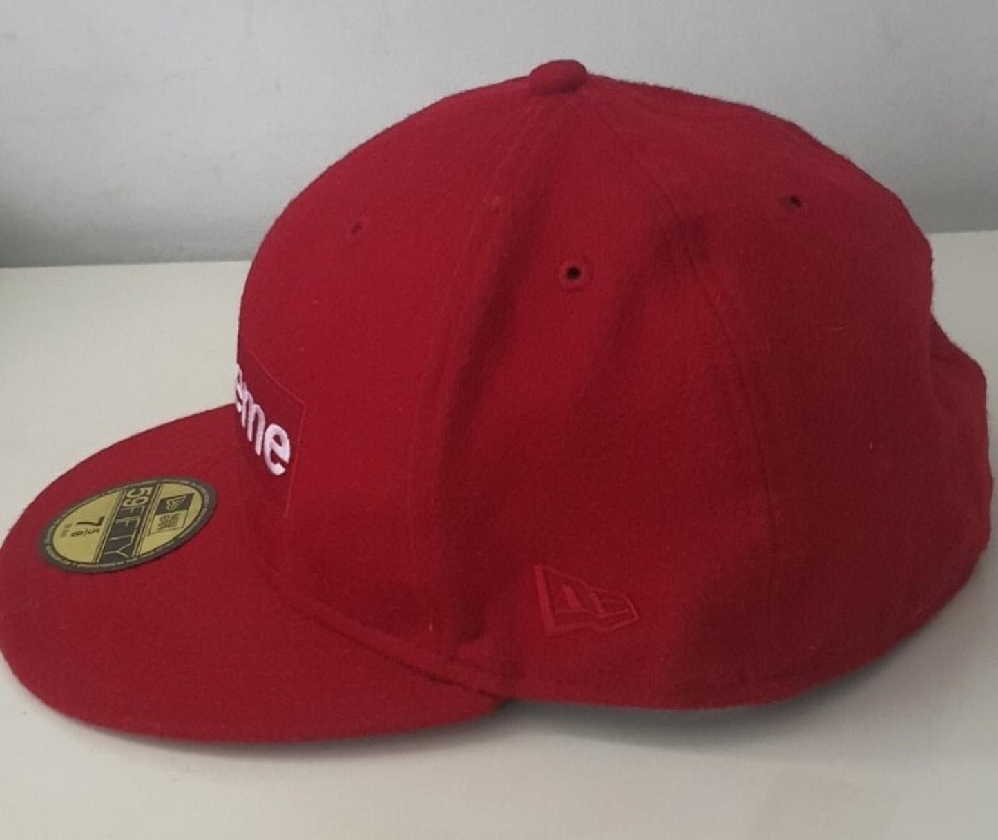 FW11 Supreme Loro Piana Box Logo New Era Red Wool size 7 5/8