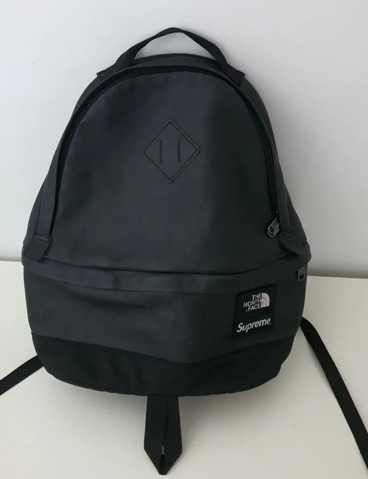 FW17 Supreme x The North Face Leather Day Pack Black Backpack