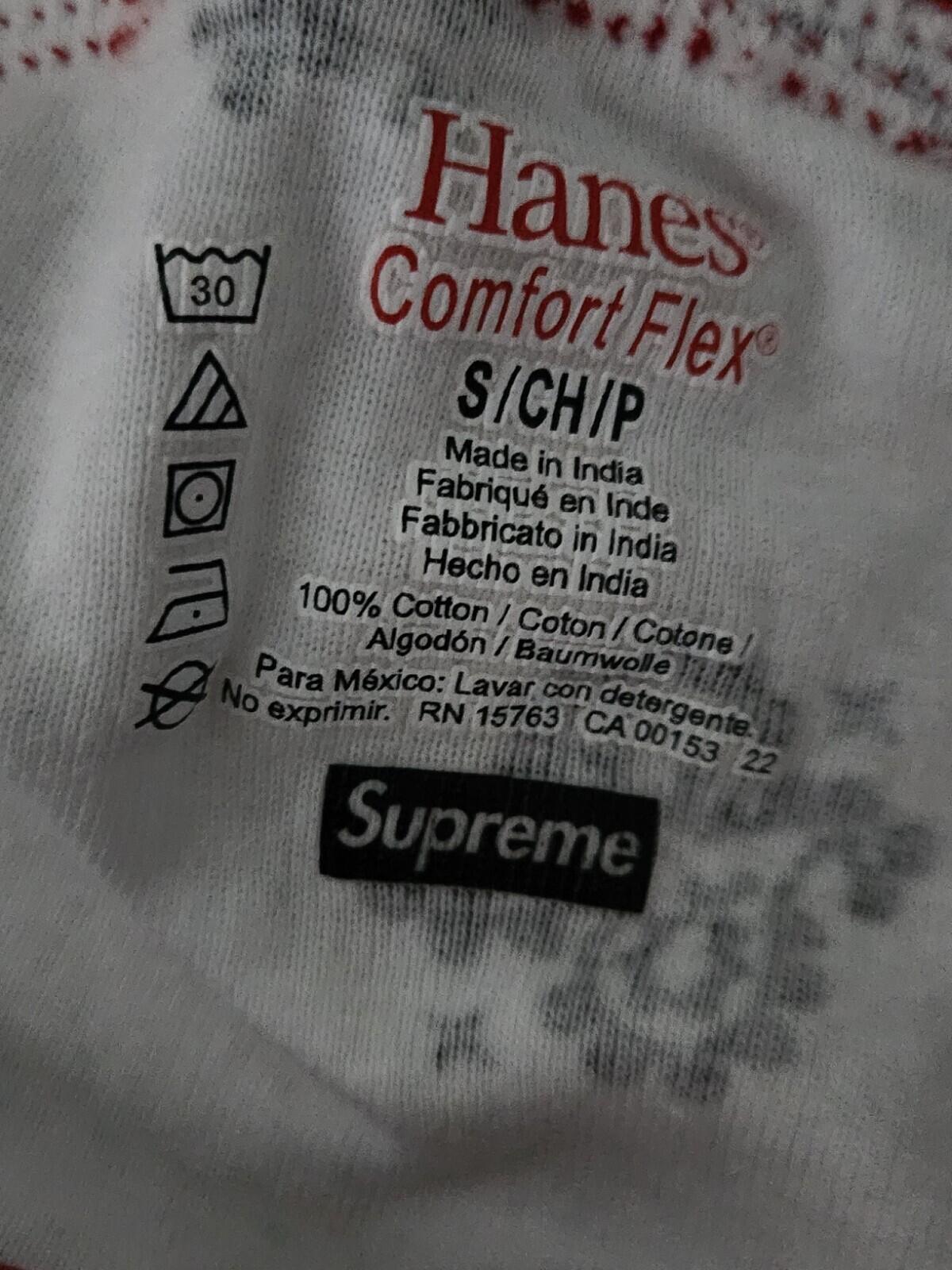 FW22 Supreme Hanes bandana boxer briefs New Underwear Size S Small White Shorts