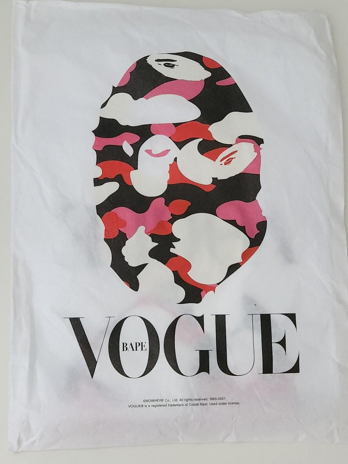 A Bathing Ape x Vogue 2 Ape Head Tee SS22 T-shirt size XL