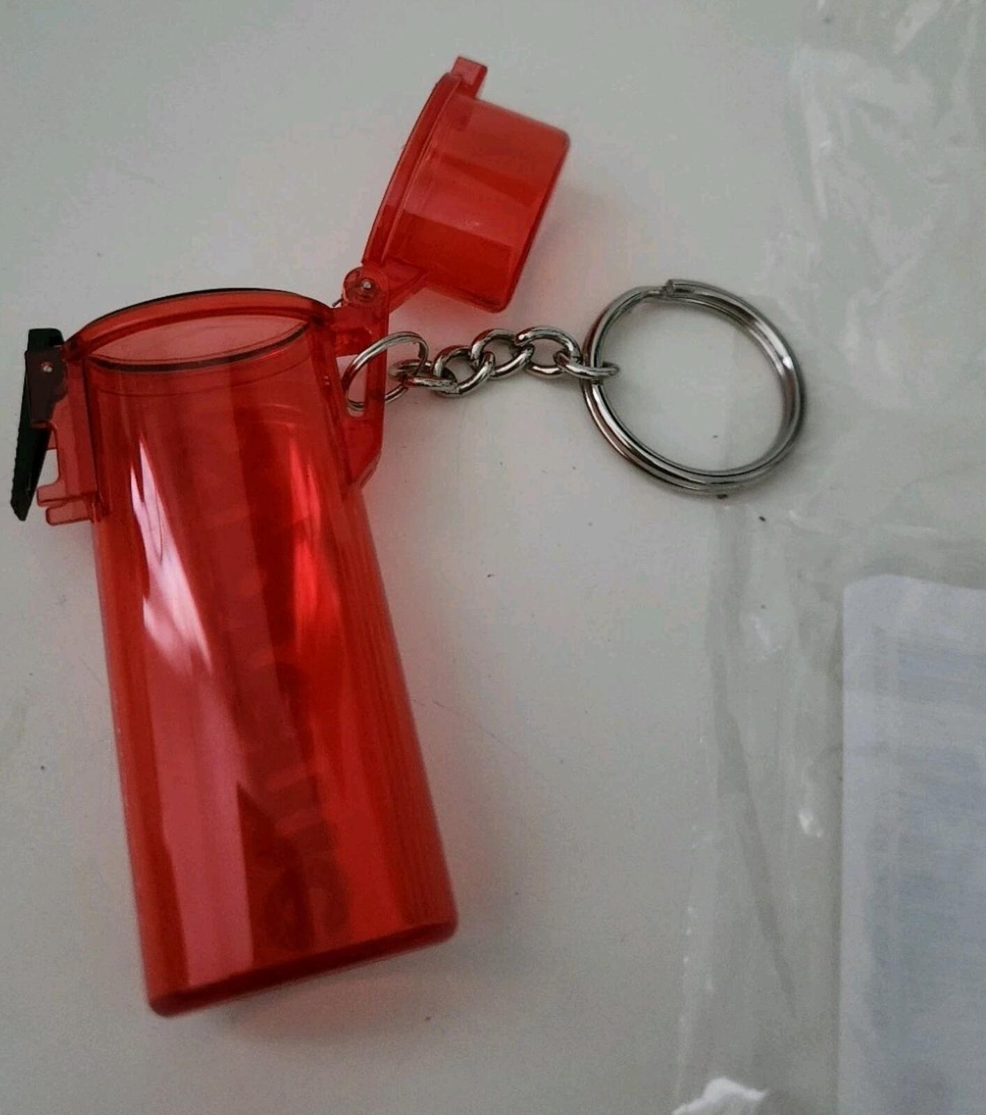 SS20 Supreme Waterproof Lighter Case Keychain Accessory Red Keyring Plastic New