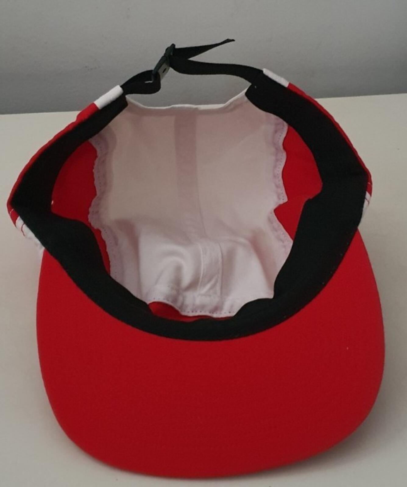 FW18 Supreme Contrast Panel camp cap red white hat box logo