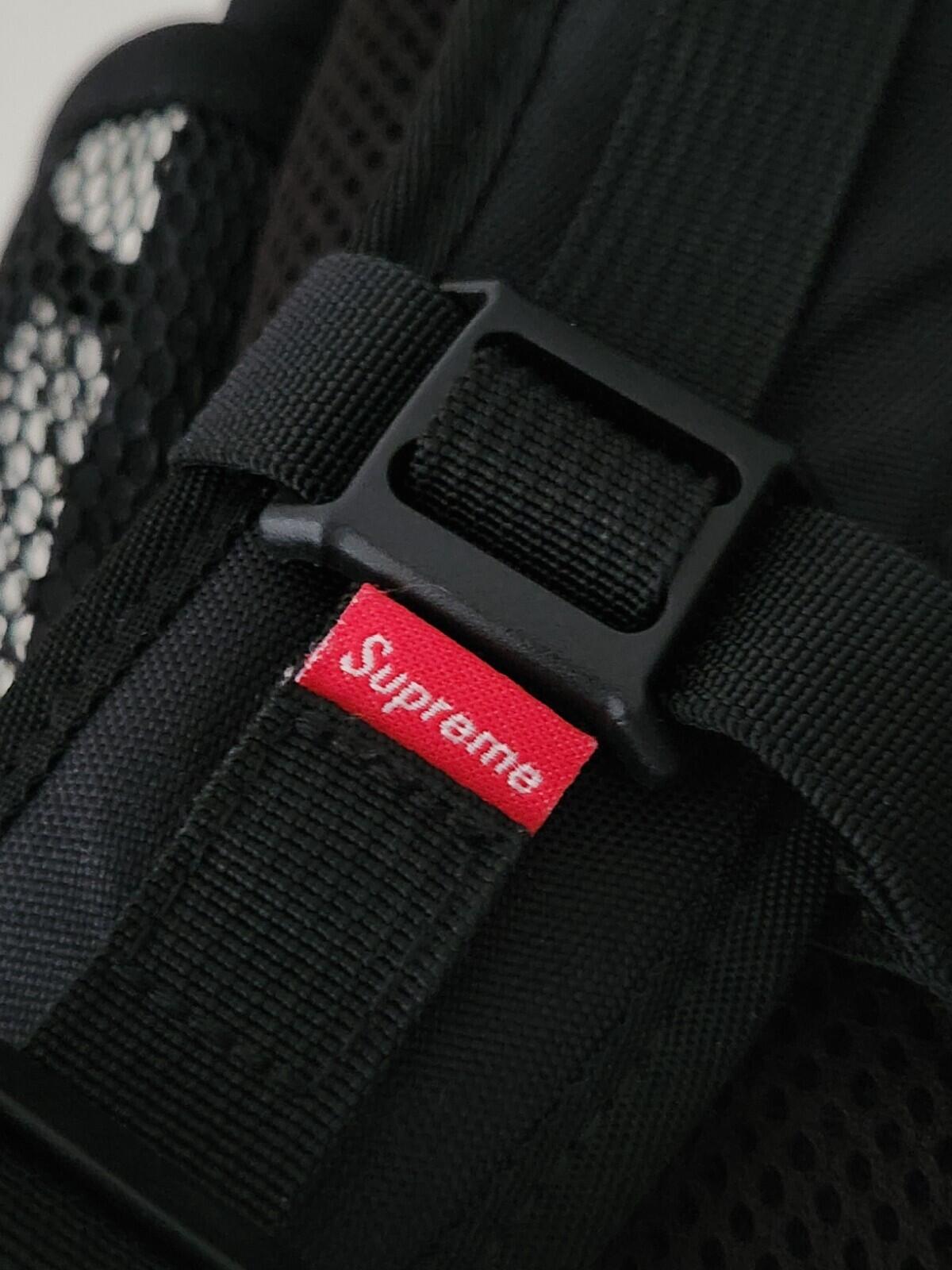 SS20 Supreme Schwarzer Rucksack Cordura Tasche Mesh Rucksack